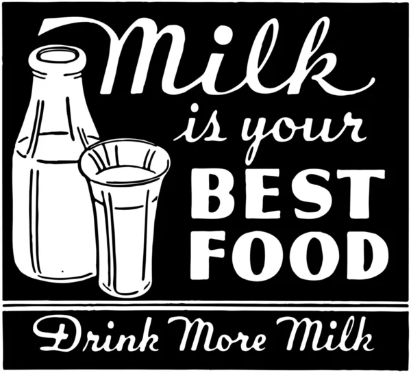 Milk Is Your Best Food — Stock Vector