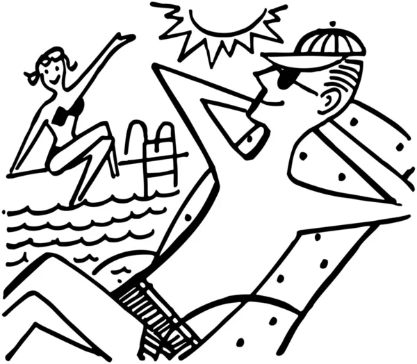 Güneşte dinleniyor.