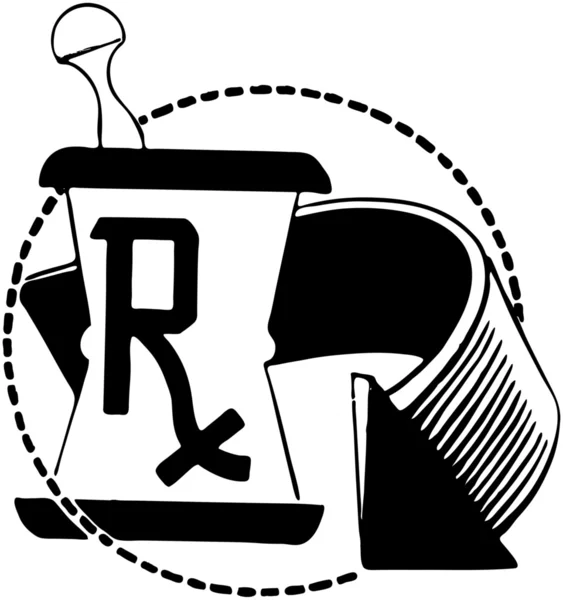 Argamassa RX com seta curva —  Vetores de Stock