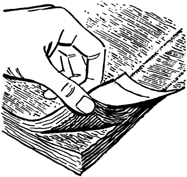 Thumbing Páginas de um livro — Vetor de Stock