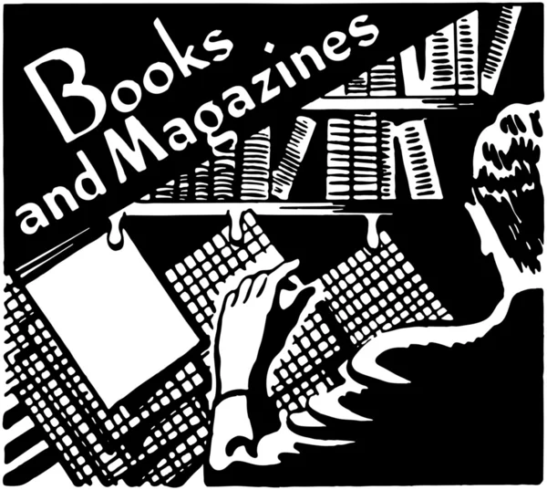 Bücher und Zeitschriften — Stockvektor