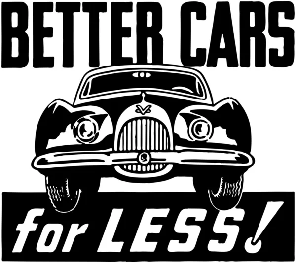 Better Cars For Less — Stock Vector