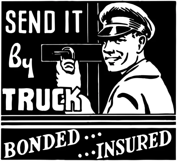 Stuur het per vrachtwagen — Stockvector