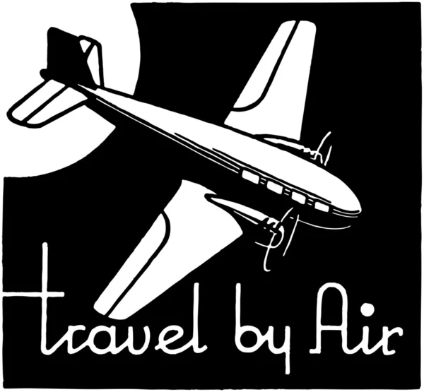 Viajar en avión — Vector de stock