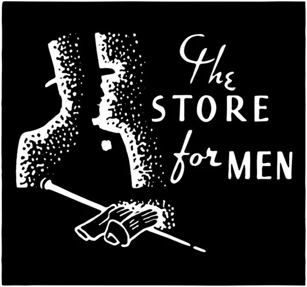 La tienda para hombres — Vector de stock