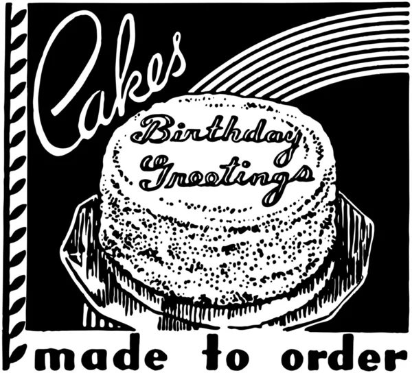 Cakes Made To Order — Stock Vector