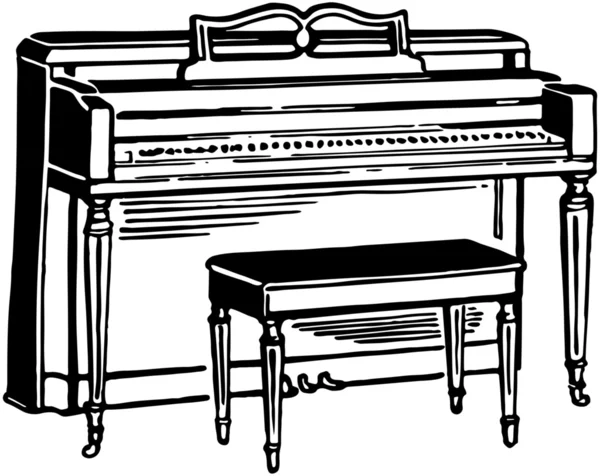 Dik piyano — Stok Vektör