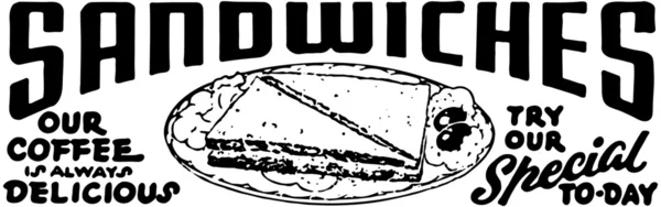 Sándwiches — Vector de stock