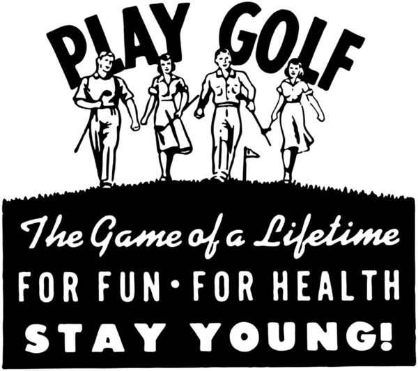 Golf spielen — Stockvektor