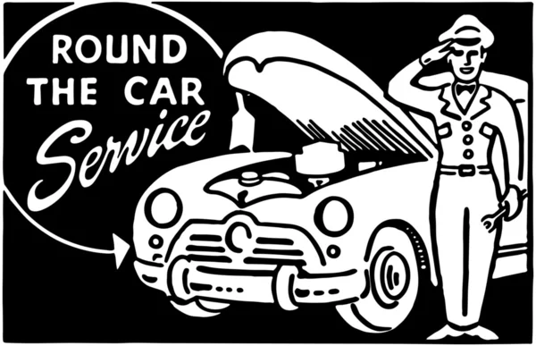 Ronde van de Car-Service — Stockvector