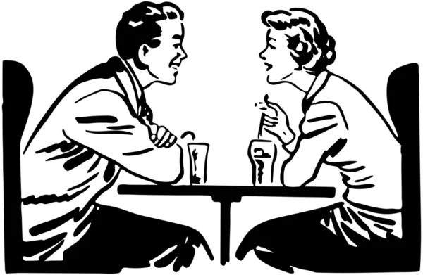 Date dans le café — Image vectorielle