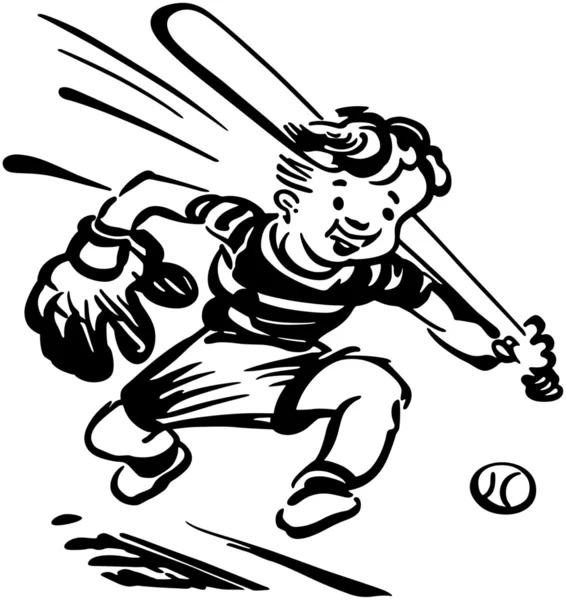 Бейсбольный парень — стоковый вектор