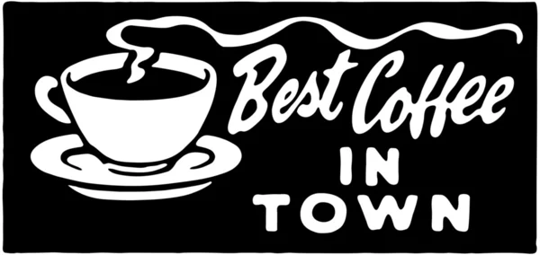 शहर में सर्वश्रेष्ठ कॉफी — स्टॉक वेक्टर