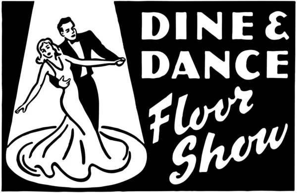 Dine und Dancefloor Show — Stockvektor