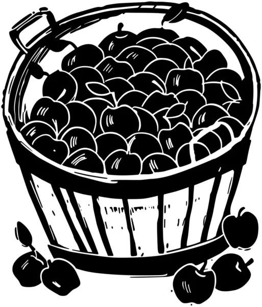 Bushel de manzanas — Vector de stock