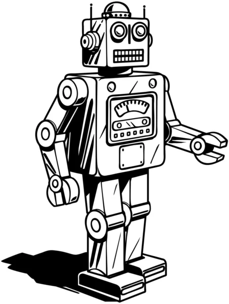 Retro Robot — Stock vektor