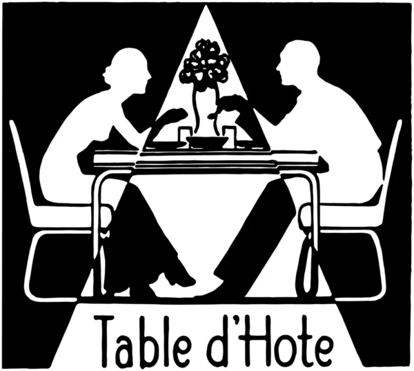 Tabella d'hote — Vettoriale Stock