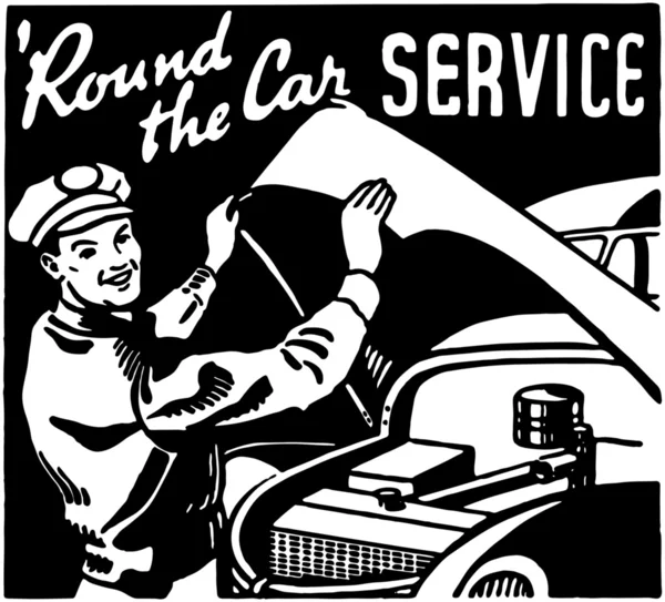 Ronda el servicio de coches — Archivo Imágenes Vectoriales