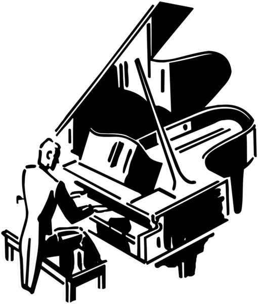 Concertpianist — Stockvector