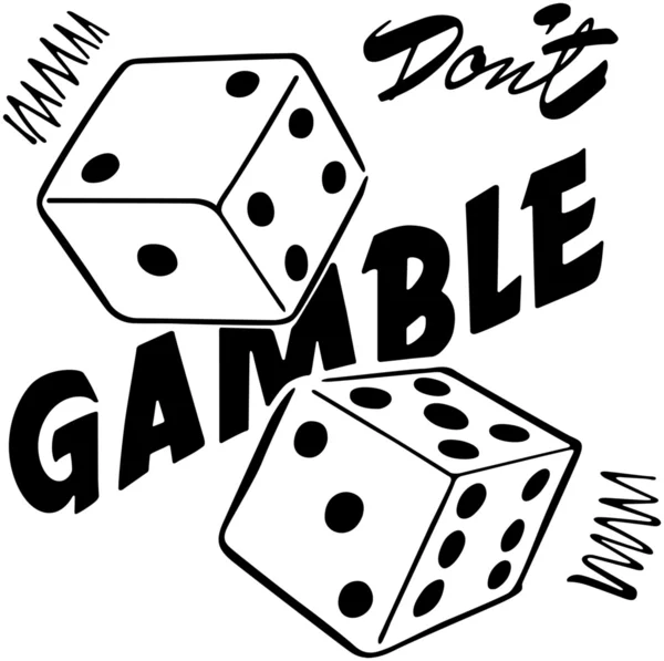 Non giocare d'azzardo — Vettoriale Stock