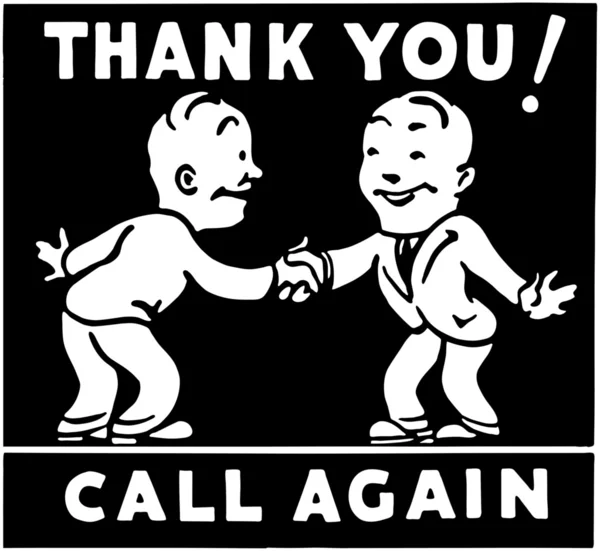 Ευχαριστώ και πάλι κλήση — Διανυσματικό Αρχείο