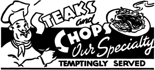 Steaks And Chops — Stock Vector