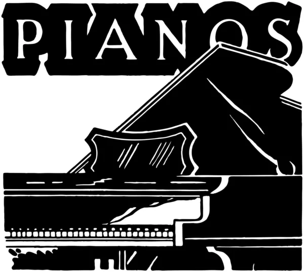 Pianos — Vector de stock