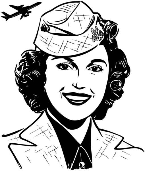 Stewardess — Stockvector