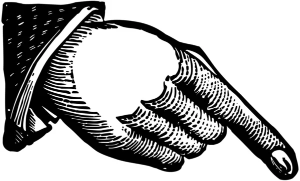 Hand zeigt nach unten — Stockvektor