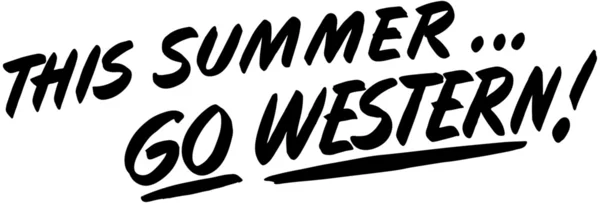 Este verano ir occidental — Vector de stock