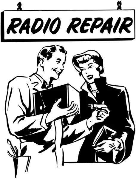 Radio Repair — Stock Vector