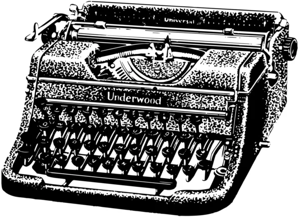 Underwood Typewriter — Stockvector