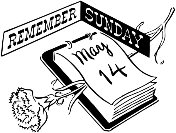 Пам'ятайте, неділя — стоковий вектор
