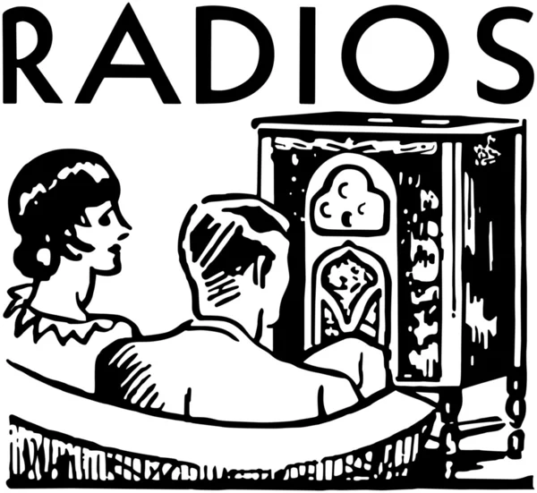 Radyolar afiş — Stok Vektör