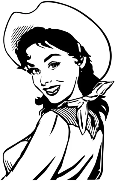 Mignon Cowgirl — Image vectorielle