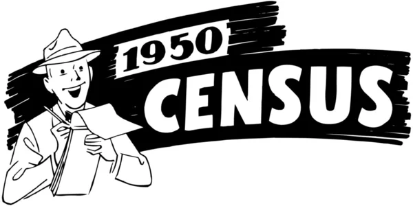 Censo de 1950 - Trabalhador do Governo — Vetor de Stock