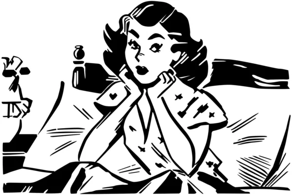 Yatakta kadın merak