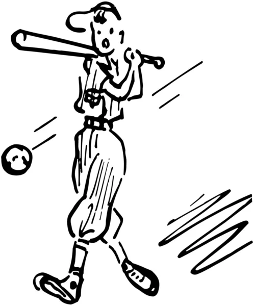 Béisbol bateador — Vector de stock