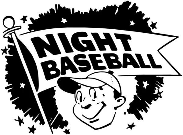 Ночной бейсбол — стоковый вектор