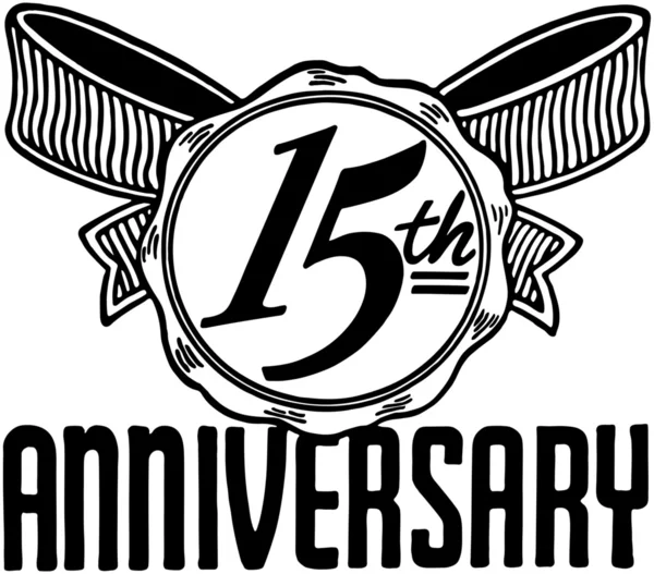 15th Anniversary Banner — Stock Vector