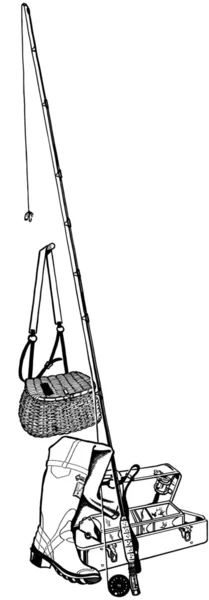 Peralatan memancing Stok Ilustrasi Bebas Royalti