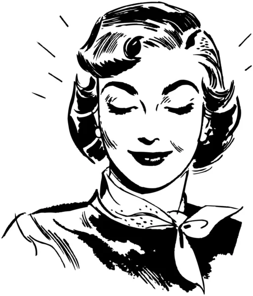 Beaming Woman Stock Illustration