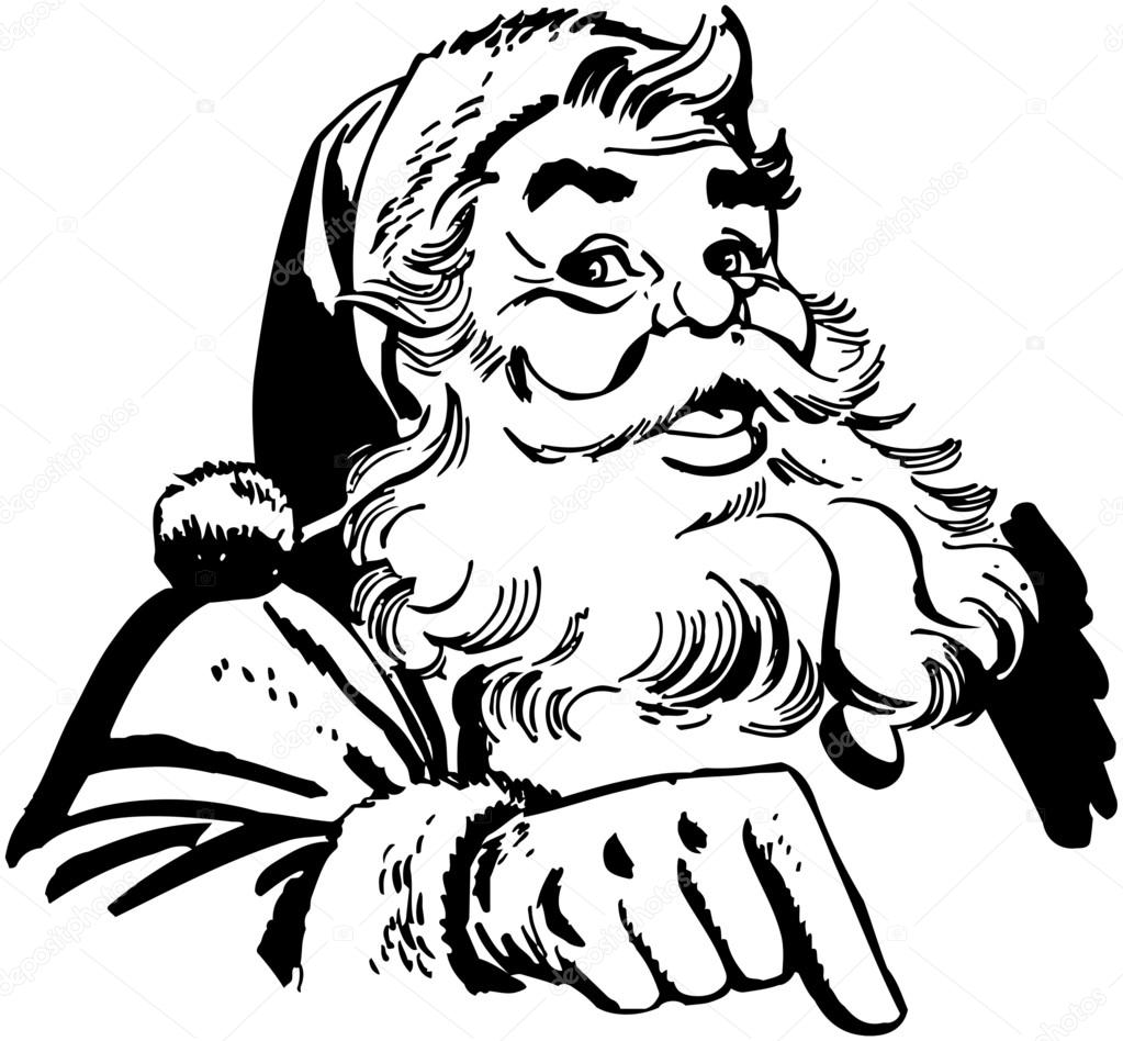 Santa Claus Pointing