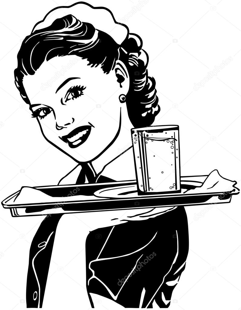 Waitress With Tray