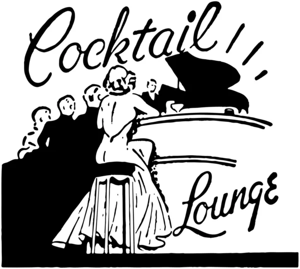 Banner com texto - Cocktail Lounge — Vetor de Stock