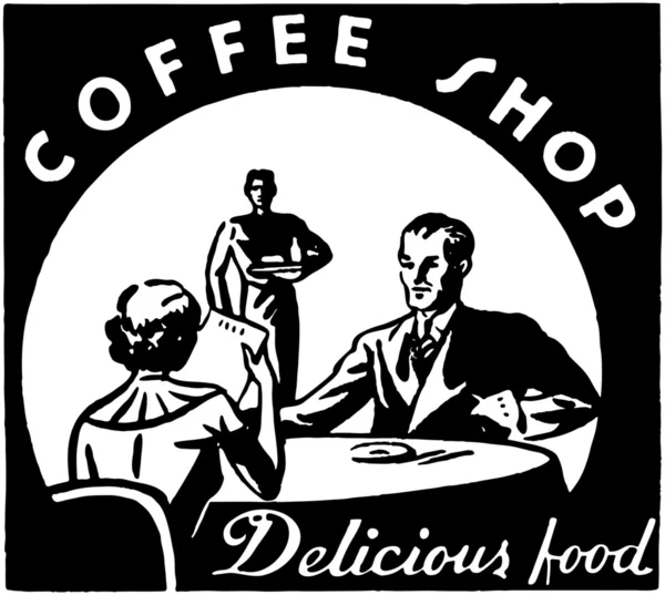 Çift ve metin - kahve dükkanı ile banner