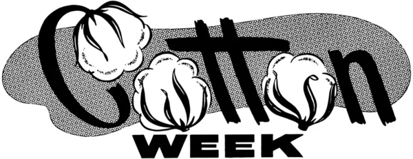 Banner com texto - Semana de algodão — Vetor de Stock