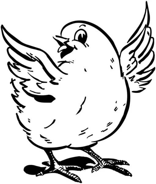Illusztrált madár tart a szárnyait fel — Stock Vector
