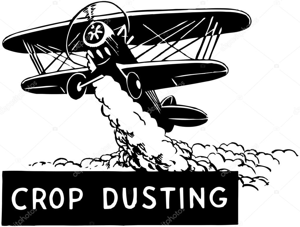 Banner with flying aeroplane and text