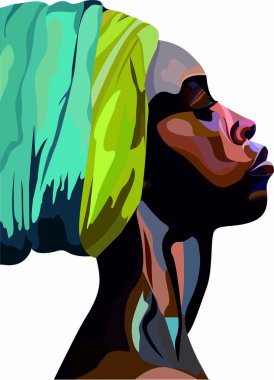 vektör siyah kadın Ukrayna sembolleri